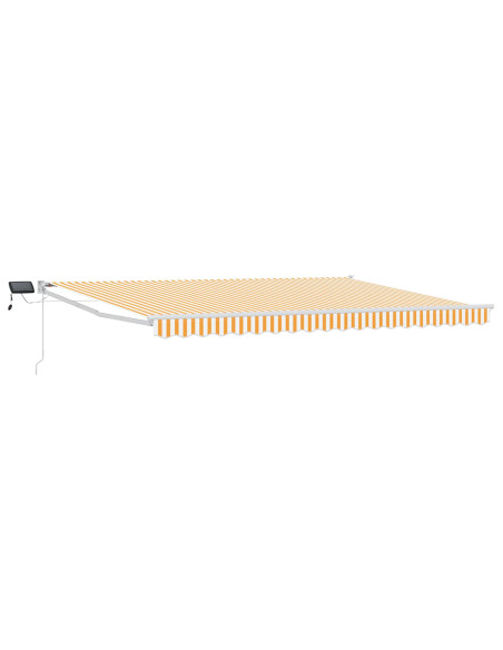 Tenda retrattile manuale con LED Giallo e Bianco 4 x 2 m