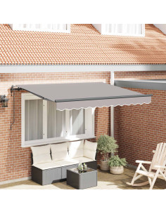 Tenda Retrattile Grigio chiaro 250 x 200 cm Tessuto