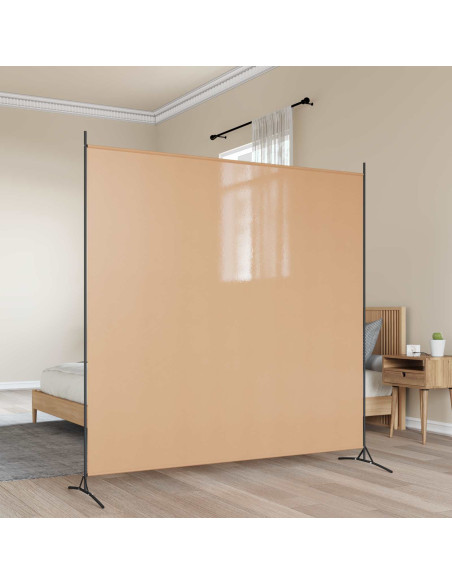 Divider per Stanze a Pannello Singolo Beige 175 x 180 cm