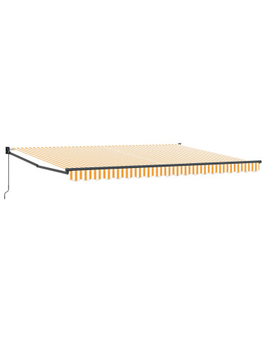 Tenda retrattile manuale Giallo e bianco 4 x 2 m