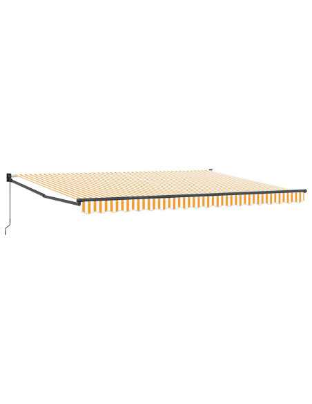 Tenda retrattile manuale Giallo e bianco 4 x 2 m
