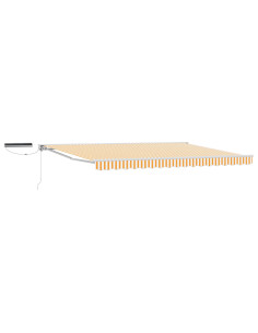 Tettuccio Elettrico Retrattile Giallo e Bianco 4 x 2 m