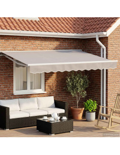 Tettuccio Elettrico Retrattile Grigio chiaro e bianco 2,5 x 2 m