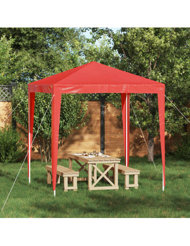 Tenda Party 200 x 200 x 240 cm Rosso PE e Acciaio