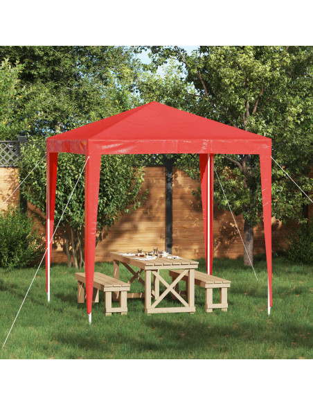 Tenda Party 200 x 200 x 240 cm Rosso PE e Acciaio