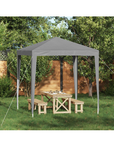 Tenda Party 200 x 200 x 240 cm Grigio Chiaro PE e Acciaio