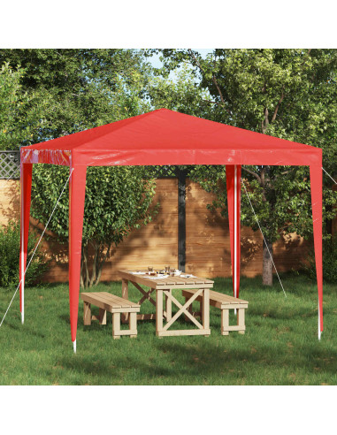 Tenda Party 250 x 250 x 240 cm Rosso PE e Acciaio
