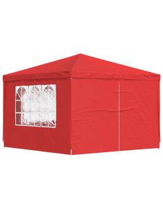 Tenda Party 300 x 300 x 255 cm Rosso PE e Acciaio