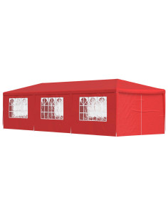 Tenda Party 900 x 300 x 255 cm Rosso PE e Acciaio