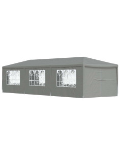 Tenda Party 900 x 300 x 255 cm Grigio Chiaro PE e Acciaio