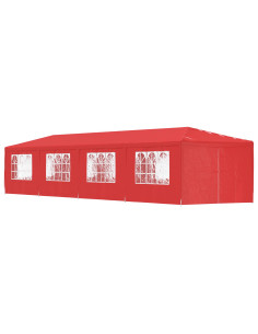 Tenda Party 1200 x 300 x 255 cm Rosso PE e Acciaio