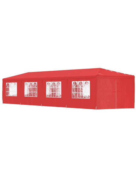 Tenda Party 1200 x 300 x 255 cm Rosso PE e Acciaio