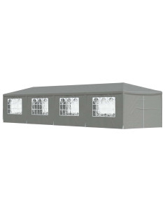 Tenda Party 1200 x 300 x 255 cm Grigio Chiaro PE e Acciaio