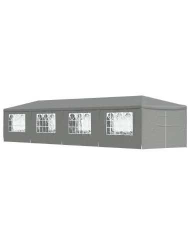 Tenda Party 1200 x 300 x 255 cm Grigio Chiaro PE e Acciaio