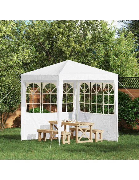 Parete per tenda da festa 2 pcs 200 x 195 cm Bianco