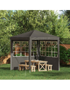 Parete per tenda da festa 2 pcs 200 x 195 cm Antracite