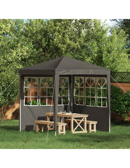 Parete per tenda da festa 2 pcs 200 x 195 cm Antracite