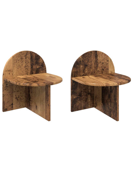 Comodino 2 pcs Legno antico 40 x 35,5 x 45,5 cm