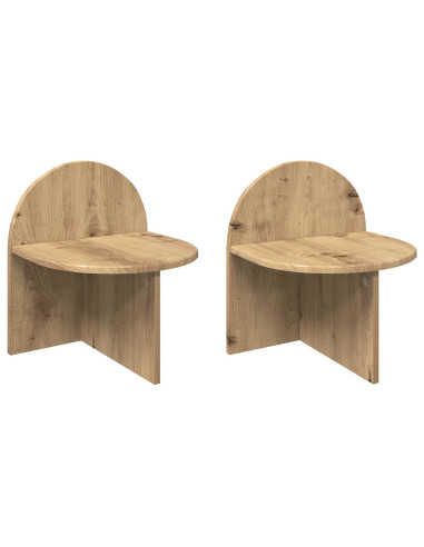 Comodino 2 pcs Rovere Artigianale 40 x 35,5 x 45,5 cm