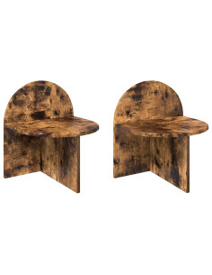 Comodino 2 pcs Rovere Fumo 40 x 35,5 x 45,5 cm