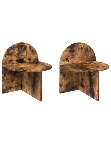 Comodino 2 pcs Rovere Fumo 40 x 35,5 x 45,5 cm
