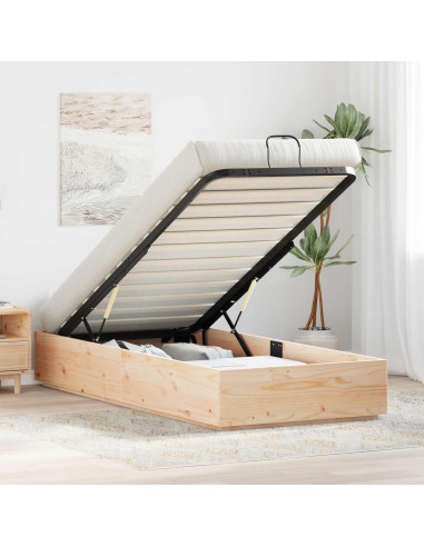 Letto ottomano Naturale 90 x 190 cm Legno di pino massiccio