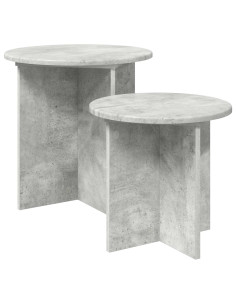 Set tavolini 2 pcs Grigio Cemento Legno ingegnerizzato