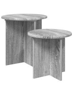 Set tavolini 2 pcs Grigio Sonoma Legno ingegnerizzato