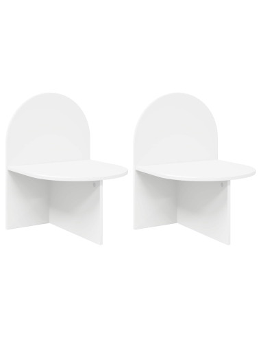 Comodino 2 pcs Bianco 48 x 49 x 65 cm Legno ingegnerizzato
