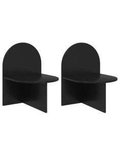 Comodino 2 pcs Rovere Nero 48 x 49 x 65 cm Legno ingegnerizzato
