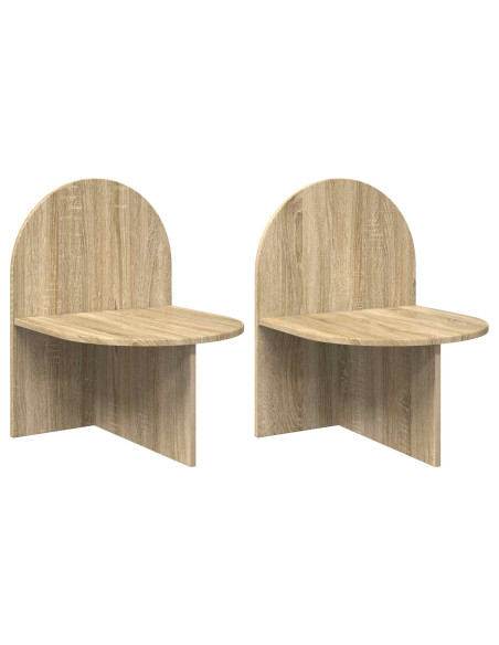 Comodino 2 pcs Rovere Sonoma 48 x 49 x 65 cm