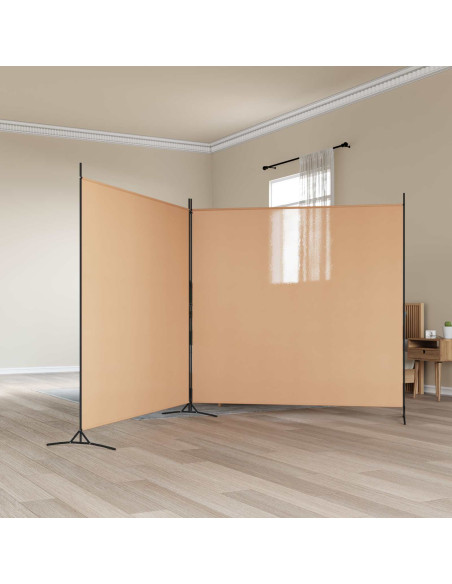 Divider Stanza a 2 Pannelli Beige 348 x 180 cm Tessuto