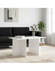 Tavolino da salotto Bianco 87 x 50 x 45 cm Legno ingegnerizzato