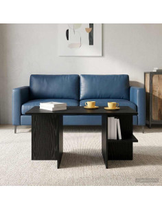 Tavolino da salotto Rovere Nero 87 x 50 x 45 cm
