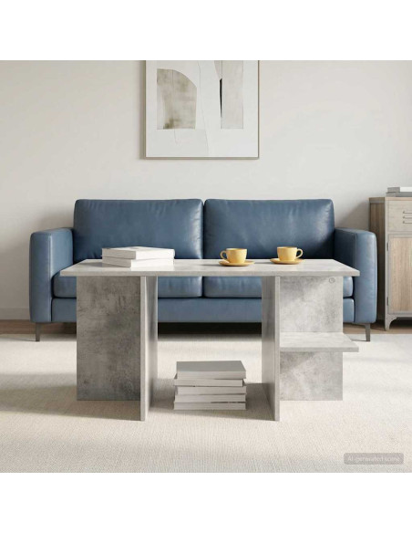 Tavolino da salotto Grigio Cemento 87 x 50 x 45 cm