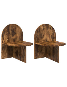 Comodino 2 pcs Rovere Fumo 48 x 49 x 65 cm Legno ingegnerizzato