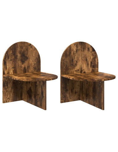 Comodino 2 pcs Rovere Fumo 48 x 49 x 65 cm Legno ingegnerizzato