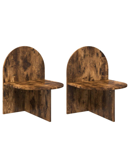 Comodino 2 pcs Rovere Fumo 48 x 49 x 65 cm Legno ingegnerizzato
