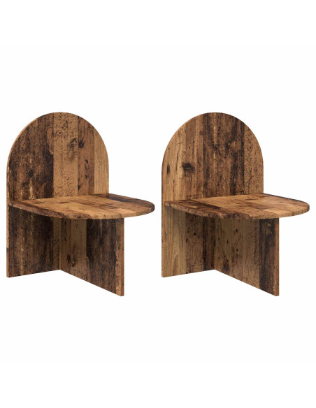 Comodino 2 pcs Legno antico 48 x 49 x 65 cm