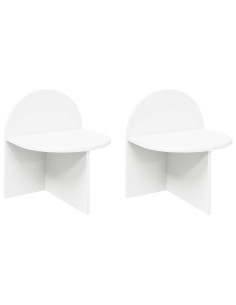 Comodino 2 pcs Bianco 40 x 35,5 x 45,5 cm Legno ingegnerizzato