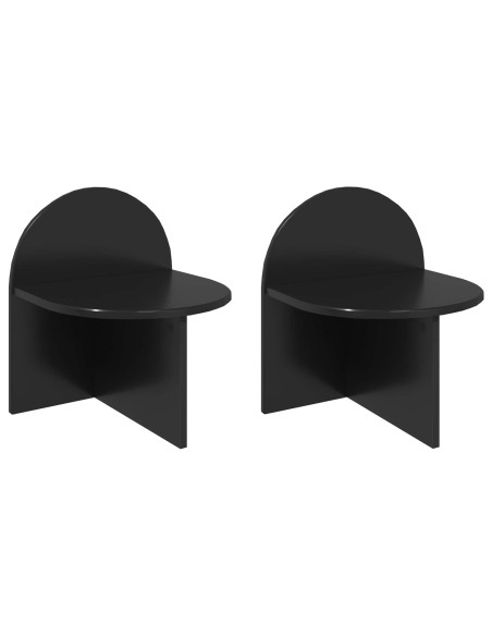 Comodino 2 pcs Rovere Nero 40 x 35,5 x 45,5 cm