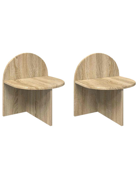 Comodino 2 pcs Rovere Sonoma 40 x 35,5 x 45,5 cm