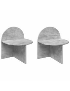 Comodino 2 pcs Grigio Cemento 40 x 35,5 x 45,5 cm
