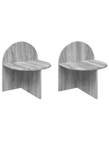 Comodino 2 pcs Grigio Sonoma 40 x 35,5 x 45,5 cm