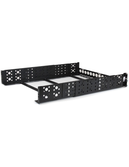 StarTech.com Guide rack universali 2U - Staffe di montaggio fisse - Binari per rack da 19" a profondità regolabile per apparecc