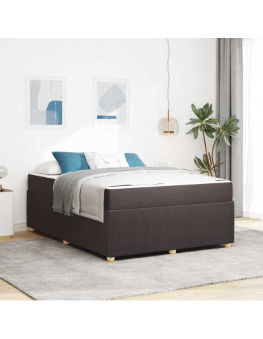 Struttura del letto Marrone Scuro 160 x 200 cm Tessuto