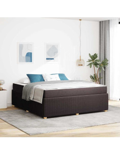 Struttura del letto Marrone Scuro 180 x 200 cm Tessuto