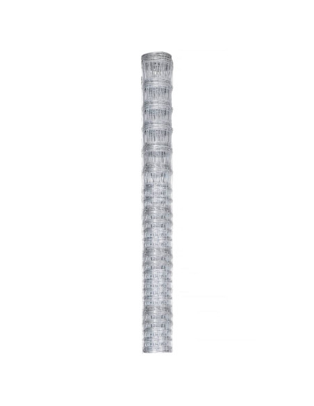 Recinzione da Giardino in Acciaio Zincato 50x1,6 m Argento