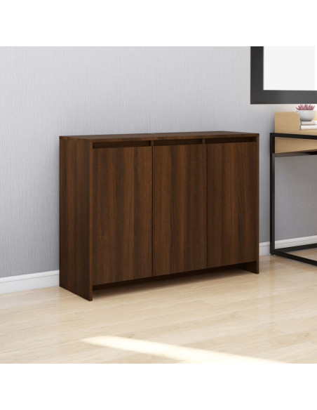 Credenza Rovere Marrone 102x33x75 cm in Truciolato