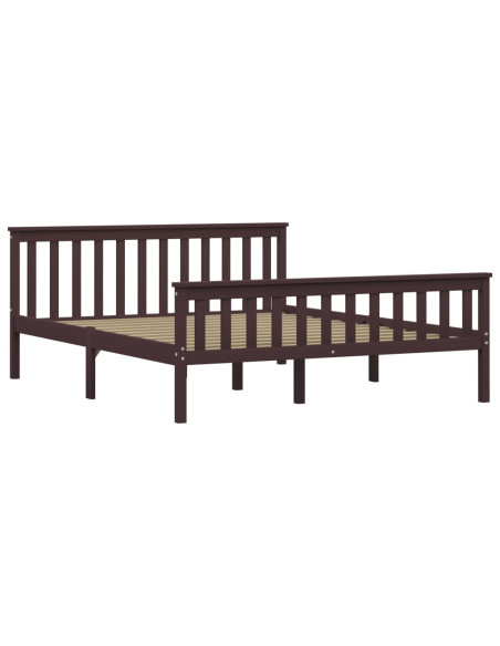 Giroletto senza Materasso Marrone Scuro 160x200 cm Legno Pino